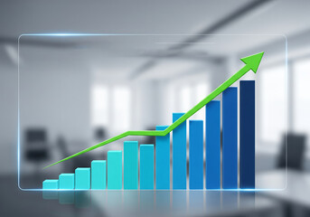 business graph with arrow The Graph of Success	
