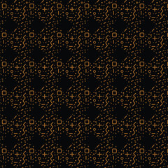 Seamless Geometric Pattern Background – Abstract Modern Tech Style in Orange Lines on Black
