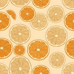 seamless pattern with oranges
