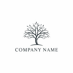Elegant Tree Logo Design for Company Branding.