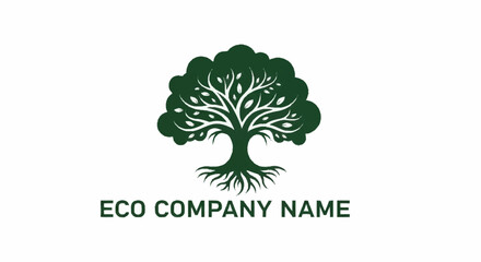 Green Tree Logo Design for Eco-Friendly Company with Natural Roots.