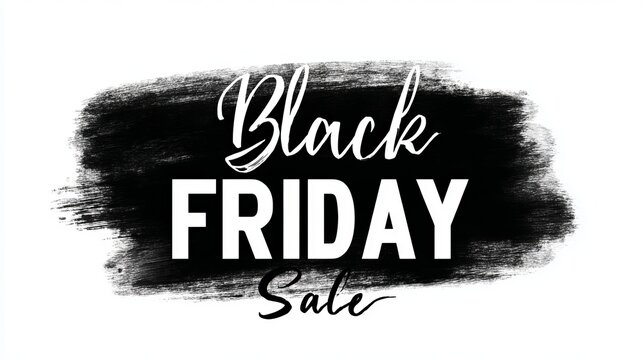 Announce your Black Friday sales with this dynamic hand-painted brush stroke design to grab attention now!