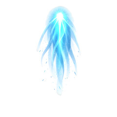 UFO blue light beam. illustration design.