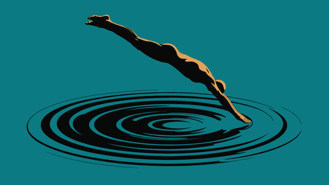 Dive into success with this dynamic swimmer illustration, perfect for fitness campaigns, wellness programs, or inspiring motivational content today!