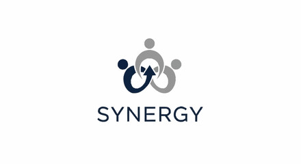 Synergy logo representing teamwork collaboration and unified effort for success.