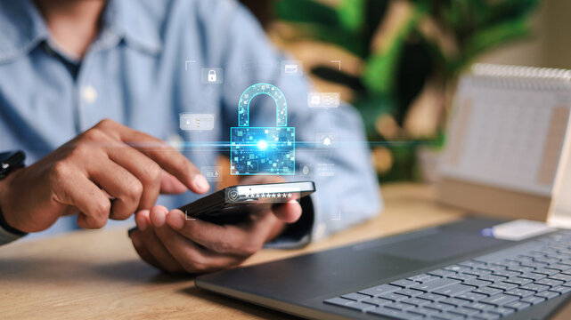 Cyber security concept, Login, User, identification information security and encryption, secure Internet access, cybersecurity, secure access to user's personal information,