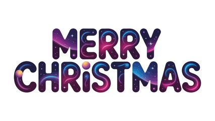 Cosmic Merry Christmas: A festive message, illuminated with the celestial beauty of the cosmos, conveys warm wishes for the holiday season. 