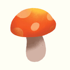 Watercolor Illustration of an Mushroom