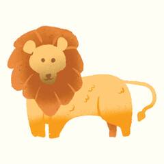 Animal Watercolor Illustration of an Lion