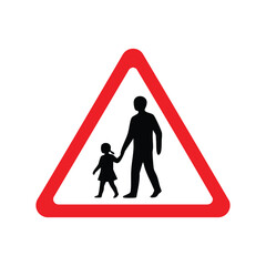 Warning sign for children crossing