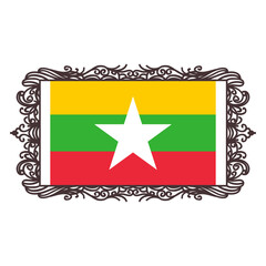 Myanmar Flag Emblem