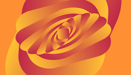 Abstract Orange and Red Gradient Spiral Design