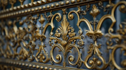 Obraz premium Ornate Gold Metalwork - Intricate Design and Artistic Craftsmanship.