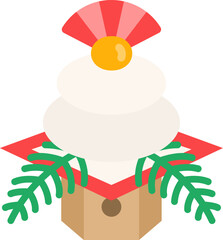 鏡餠のアイコンのイラスト