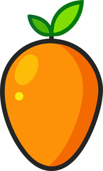 Mango Vector – Tropical Fruit Illustration, Fresh Organic Clipart, Flat Summer Design