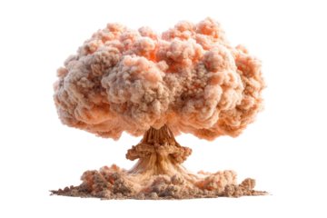 Massive mushroom cloud explosion