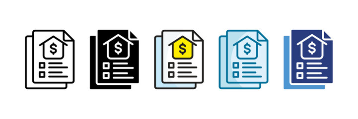 Estate Planning Icon Set Multiple Style Collection
