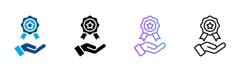 Quality Icon Multiple Style Vector Illustration
