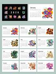 Monthly schedule calendar 2026