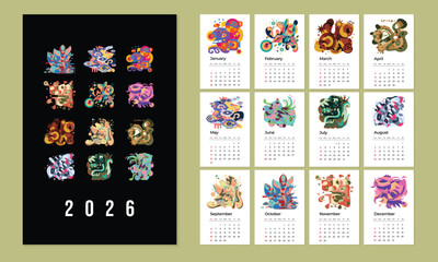 Monthly schedule calendar 2026