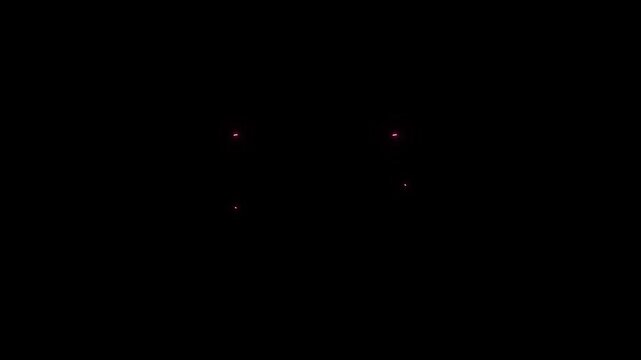 Two Pink Neon Quote Marks on Transparent Background quotes quotation marks. Alpha Channel.