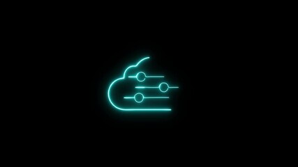 Glowing Blue Particles Floating in Darkness abstract background. Alpha Channel. - Powered by Adobe