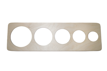 Wooden Circle Template on Transparent Background