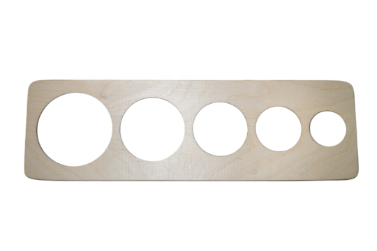 Wooden Circle Template on Transparent Background