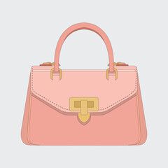 Elegant pink handbag for womens fashion needs