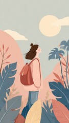 Seamless bird pattern vector illustration for a woman's summer fashion bikini design with flowers