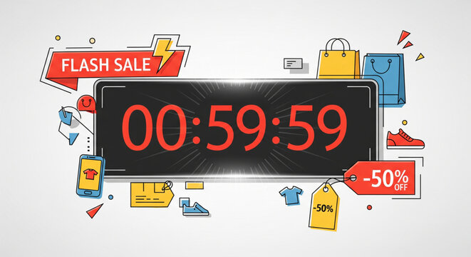 Flash Sale Countdown Limited Time Offer! Shop Now & Save with a Special Discount up to 50%
