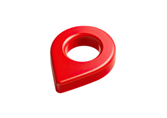 Red 3D map marker icon