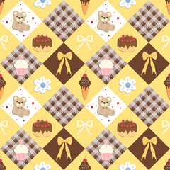 vector seamless pattern with animal 