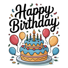 birthday cake with candles