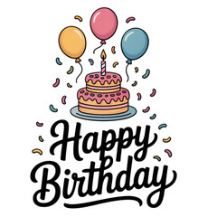 birthday card with cake