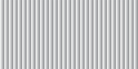 Metallic abstract wavy stripes background. Shiny metal striped surface. Abstract futuristic white silver architecture background. Modern design with wavy pattern. Futuristic interior concept.