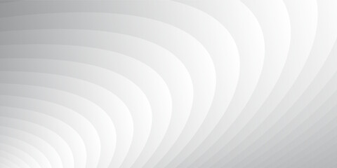 Metallic abstract wavy stripes background. Shiny metal striped surface. Abstract futuristic white silver architecture background. Modern design with wavy pattern. Futuristic interior concept.