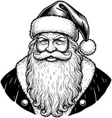 santa illustration claus silhouette red logo holiday icon hat outline cap symbol december winter decoration accessory costume christmas clothing shape and vector graphic background