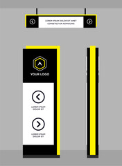 Exterior and interior signage template set corporate identity