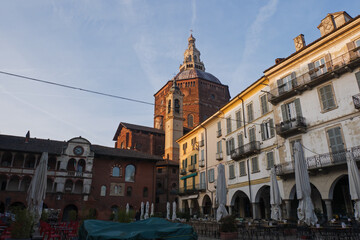 Pavia village city Italy Italian characteristic square vision bridge