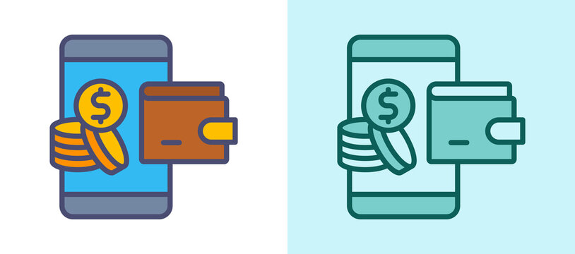 Mobile Wallet whitegreen icon