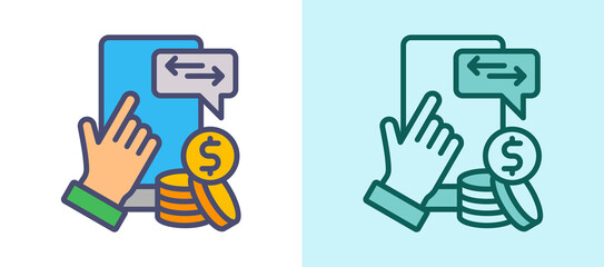 Payment Request whitegreen icon