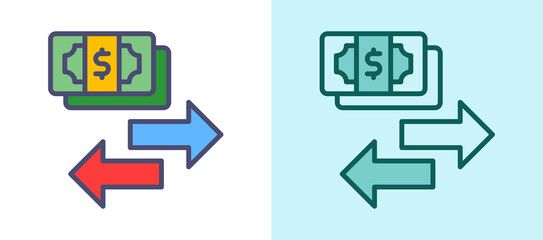 Instant Transfer whitegreen icon