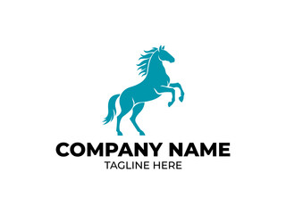 Rearing Horse Logo Strength, Speed, Power, Finance, or Luxury Brand Icon