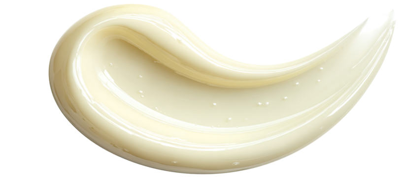 Creamy, pale yellow cosmetic spread