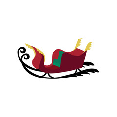 Christmas sleigh vector illustration-hand drawn

