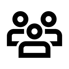 Social Group Collaboration Line Icon
