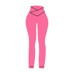Women s Sport Leggings fashion illustration tights design template on white background . Modern Pink sport woman wear for web , banner and social media .