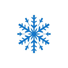 Striking blue snowflake design perfect for winter themes