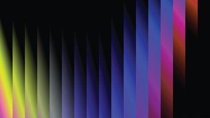 Colorful digital spectrum background with vertical 3D bars and copy space.